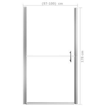 Shower Door Frost Tempered Glass 100x178 cm | Hipomarket UK