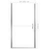 Shower Door Frost Tempered Glass 100x178 cm | Hipomarket UK