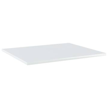 High Gloss White Bookshelf Boards - 8 pcs - 60x50x1.5 cm