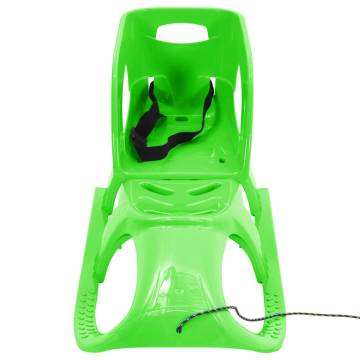 Green Sledge with Seat - Durable Fun for Kids | HipoMarket