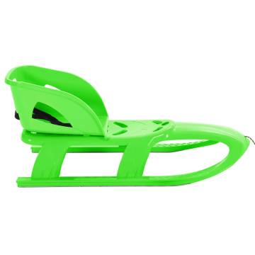 Green Sledge with Seat - Durable Fun for Kids | HipoMarket