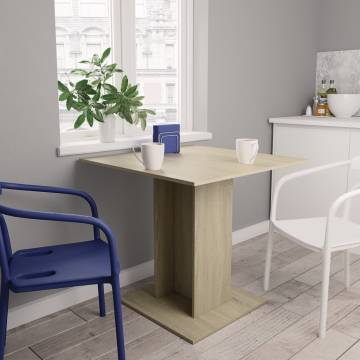 Sonoma Oak Dining Table - 80x80 cm | Minimalist Style