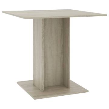 Sonoma Oak Dining Table - 80x80 cm | Minimalist Style