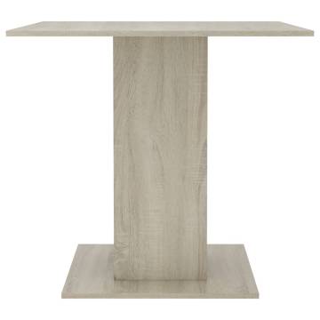 Sonoma Oak Dining Table - 80x80 cm | Minimalist Style