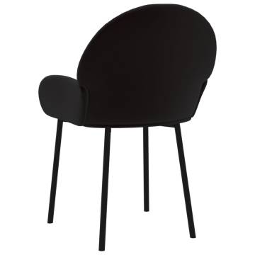 Elegant Black Velvet Dining Chairs - 2 pcs | HipoMarket UK