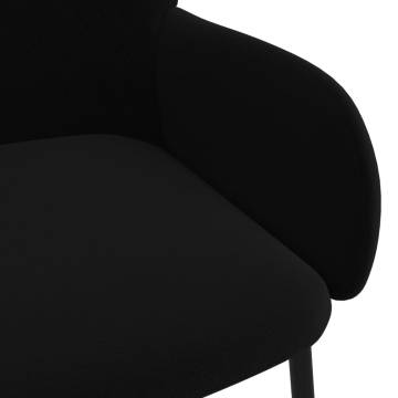 Elegant Black Velvet Dining Chairs - 2 pcs | HipoMarket UK