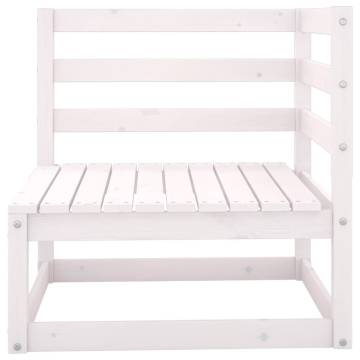 Garden Corner Sofa - White Solid Pinewood | HipoMarket UK