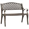 Garden Bench 102 cm Cast Aluminium Bronze - Elegant Outdoor Seating