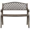 Garden Bench 102 cm Cast Aluminium Bronze - Elegant Outdoor Seating