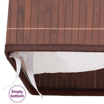 Bamboo Laundry Bin - Rectangular Brown | Hipomarket UK