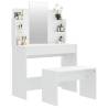 Stylish White Dressing Table Set - 96x40x142 cm | HipoMarket