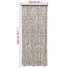 Fly Curtain Taupe & White 56x200 cm - Insect Protection