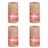 Bolsius Rustic Pillar Candles Shine 4 pcs 130x68 mm Misty Pink Colour misty pink Size 130 x 68 mm Quantity in Package 4 