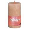 Bolsius Rustic Pillar Candles Shine - Misty Pink 4 pcs