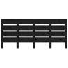 Stylish Black Solid Pine Headboard 180x3x80 cm | Hipo Market