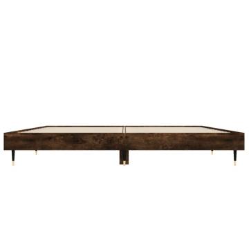 Smoked Oak Bed Frame 120x190 cm - Stylish & Durable Design