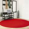 Rug HUARTE Short Pile Soft and Washable Red Ø 200 cm Colour red Size Ø 200 cm 