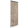 Fly Curtain Beige & Brown 56x200 cm - Chenille Insect Barrier