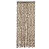 Fly Curtain Beige & Brown 56x200 cm - Chenille Insect Barrier