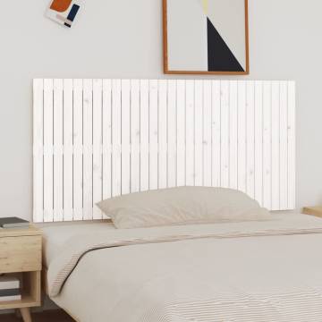 Elegant White Wall Headboard - Solid Pine, 185x3x90 cm