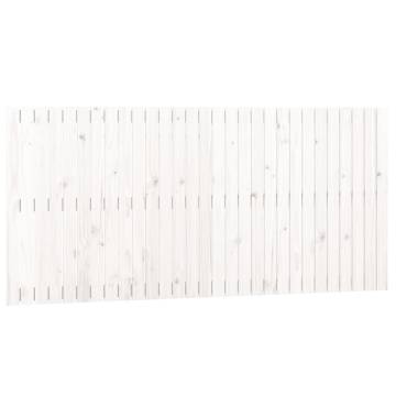 Elegant White Wall Headboard - Solid Pine, 185x3x90 cm