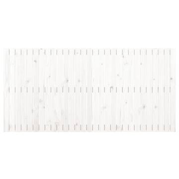 Elegant White Wall Headboard - Solid Pine, 185x3x90 cm