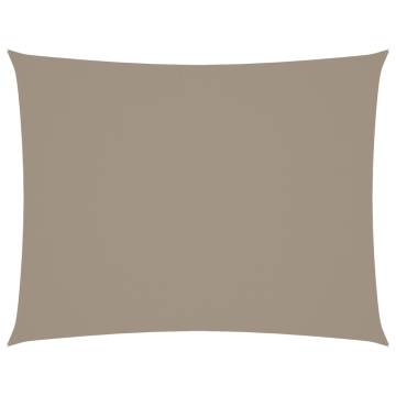 Taupe Sunshade Sail Oxford Fabric Rectangular 6x8 m | HipoMarket