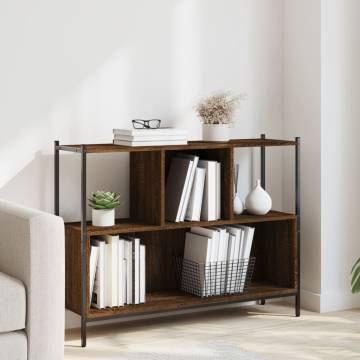 Stylish Brown Oak Bookcase - Ample Storage & Sturdy Design