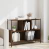 Bookcase Brown Oak 102x28x77.5 cm Engineered Wood Colour brown oak Quantity in Package 1 