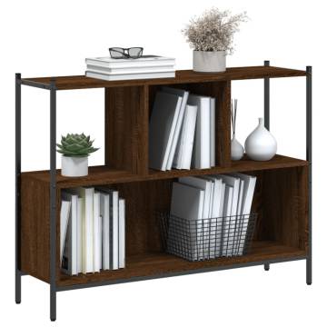 Stylish Brown Oak Bookcase - Ample Storage & Sturdy Design