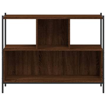 Stylish Brown Oak Bookcase - Ample Storage & Sturdy Design