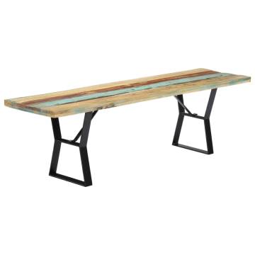 Bench 160 cm Solid Reclaimed Wood - Industrial Style