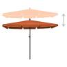 Garden Parasol with Pole 210x140 cm - Terracotta Shade Solution