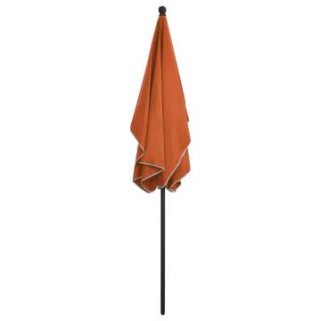 Garden Parasol with Pole 210x140 cm - Terracotta Shade Solution