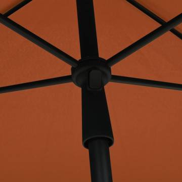 Garden Parasol with Pole 210x140 cm - Terracotta Shade Solution