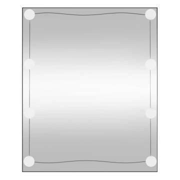 LED Wall Mirror 50x60 cm - Modern Glass Design | HipoMarket