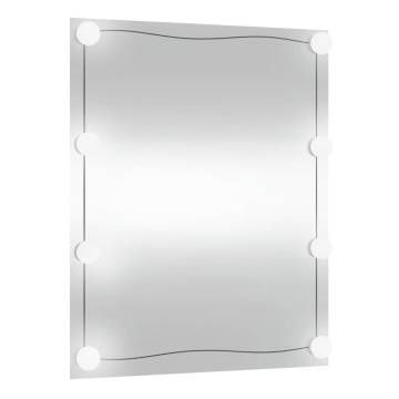 LED Wall Mirror 50x60 cm - Modern Glass Design | HipoMarket