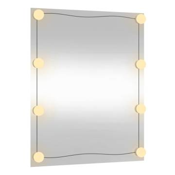 LED Wall Mirror 50x60 cm - Modern Glass Design | HipoMarket