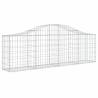 Arched Gabion Baskets 18 pcs - Galvanised Iron Garden Barriers