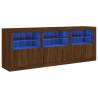 LED Sideboard - Modern Brown Oak 181.5x37x67 cm | Hipomarket