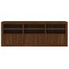 LED Sideboard - Modern Brown Oak 181.5x37x67 cm | Hipomarket