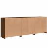 LED Sideboard - Modern Brown Oak 181.5x37x67 cm | Hipomarket