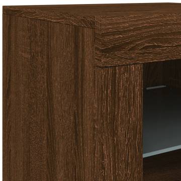 LED Sideboard - Modern Brown Oak 181.5x37x67 cm | Hipomarket