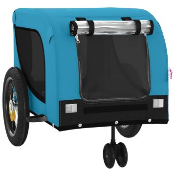 Pet Bike Trailer - Blue & Black Oxford Fabric & Iron