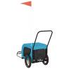 Pet Bike Trailer - Blue & Black Oxford Fabric & Iron