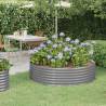 Garden Raised Bed Powder-coated Steel 140x140x36 cm Grey Colour grey Size 140 x 140 x 36 cm Quantity in Package 1 