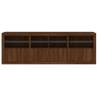 Modern Sideboard with LED Lights - Brown Oak 202x37x67 cm