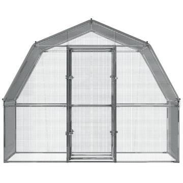 Durable Chicken Cages with Roof & Door - 2 pcs Galvanised Steel