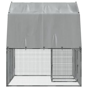 Durable Chicken Cages with Roof & Door - 2 pcs Galvanised Steel