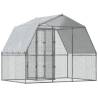 Durable Chicken Cages with Roof & Door - 2 pcs Galvanised Steel